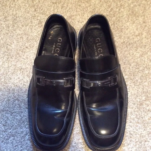 Gucci | Shoes | Authentic Gucci Black Loafers Mens Size 7 4  display picture 2